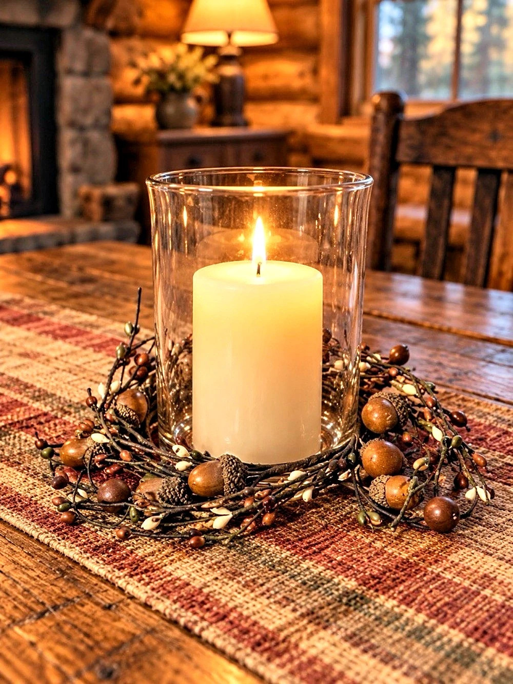 Rustic Acorn and Berry Wreath Decor